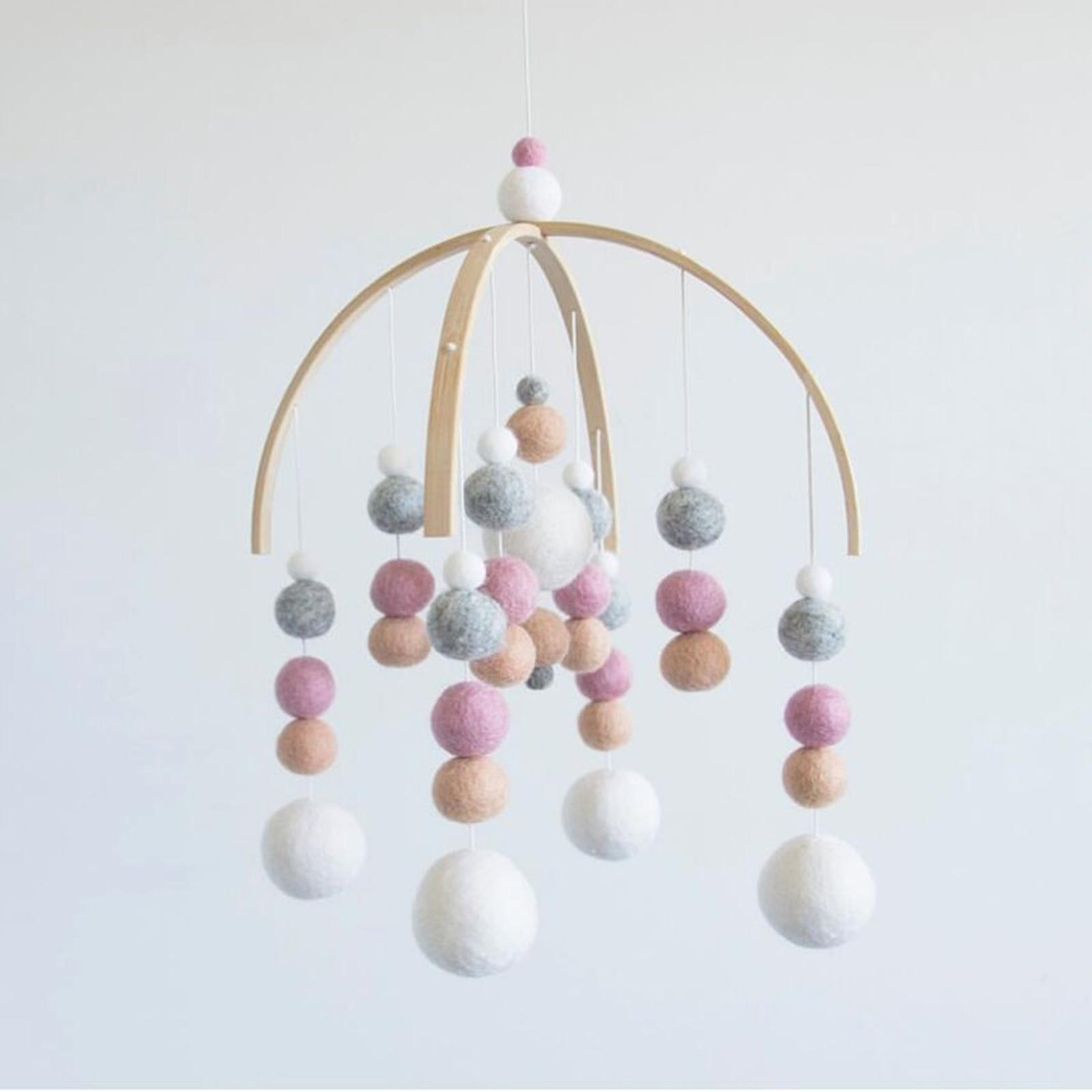 Baby Nursery Hanging Decor - Wooden Mobile Hanging Frame Kit for