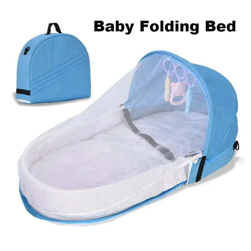 Baby Nursery Bed - Baby Bed Convenient Folding Anti Pressure