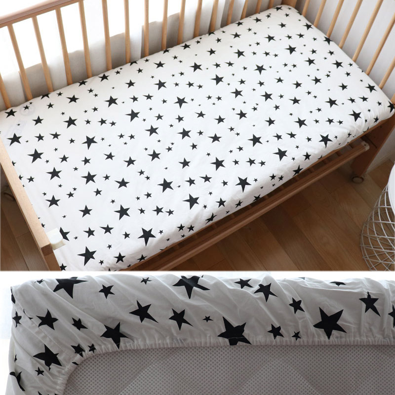 Baby Nursery Bed - 130x70cm 100% Cotton Baby Crib Fitted