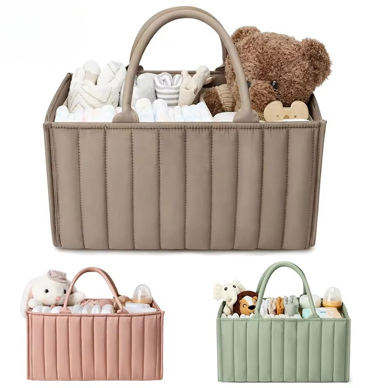 Baby Nursery Basket - Baby Diaper Caddy Nursery Storage Basket