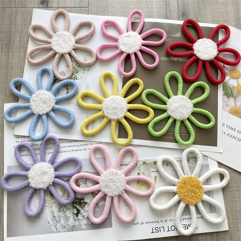Baby Nursery Hanging Decor - Cotton Rope Woven Daisy Flower Wall