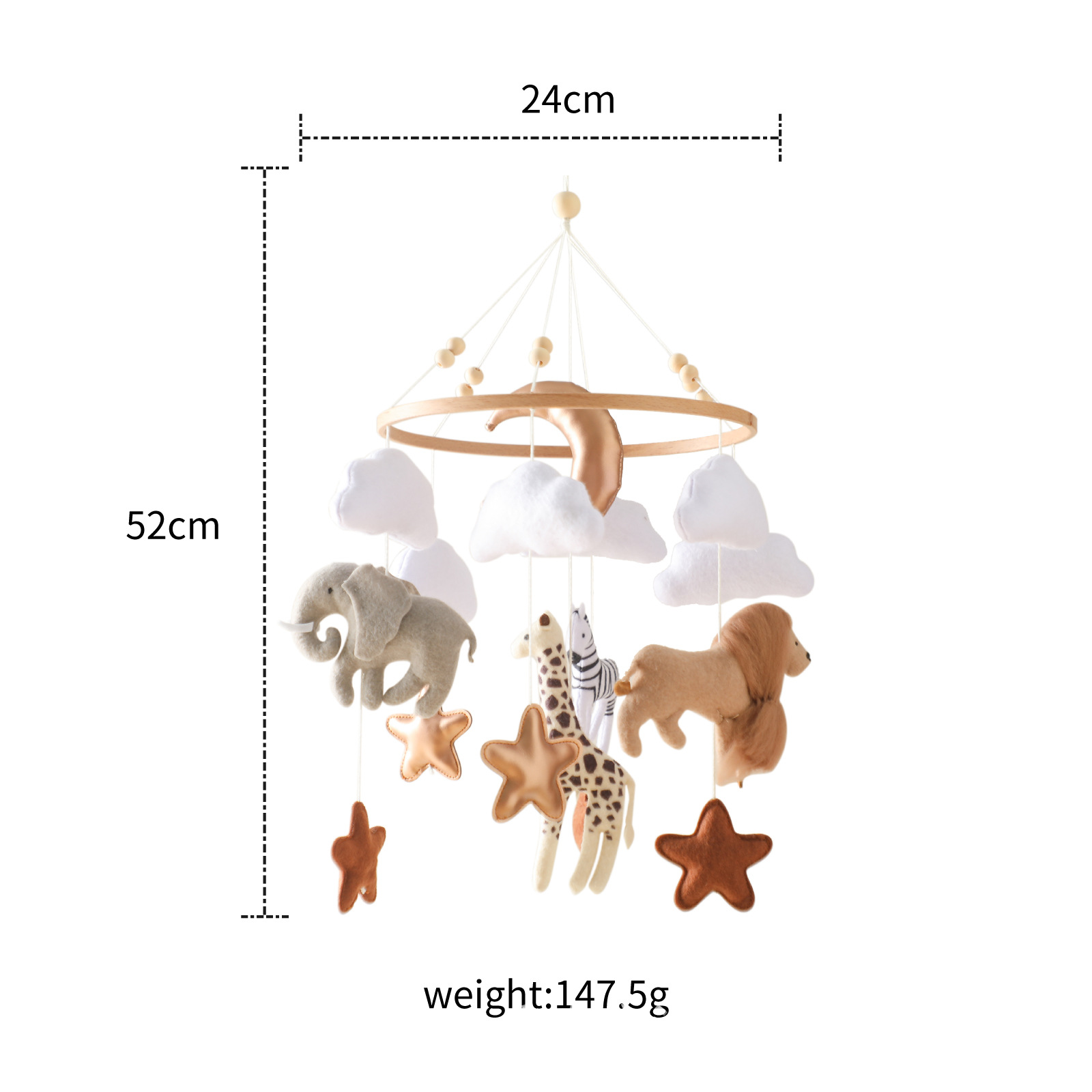 Baby Nursery Bed - Hot Sale Nordic Handmade Felt Jungle