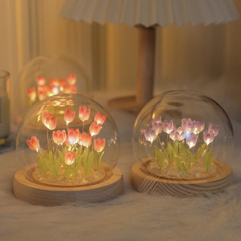 Baby Nursery Light - Artificial Tulip Flower Night Light Ornaments