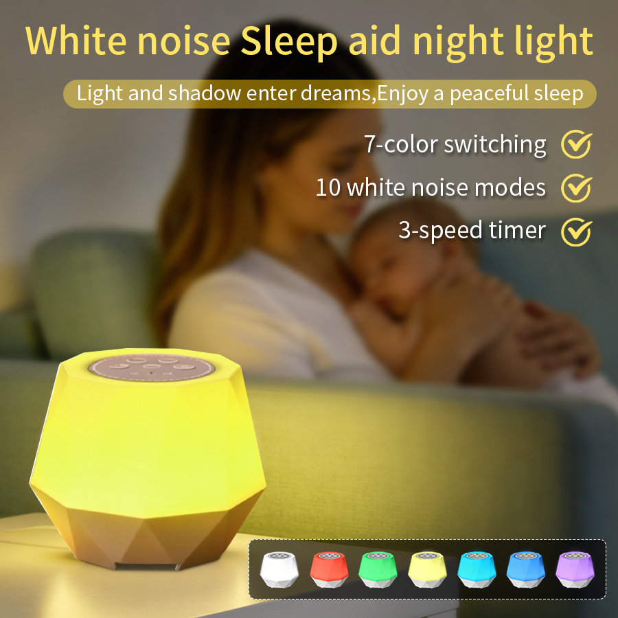 Baby Nursery Light - White Noise Function Night Light 7