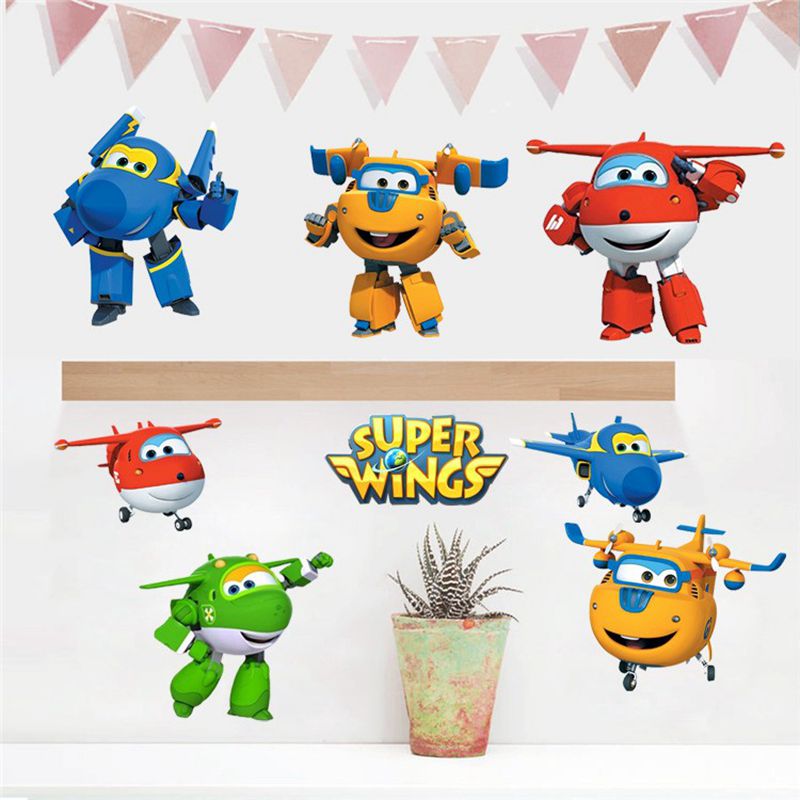 Hot Cartoon Super Wings Deform - Baby Nursery Decals recension och pris
