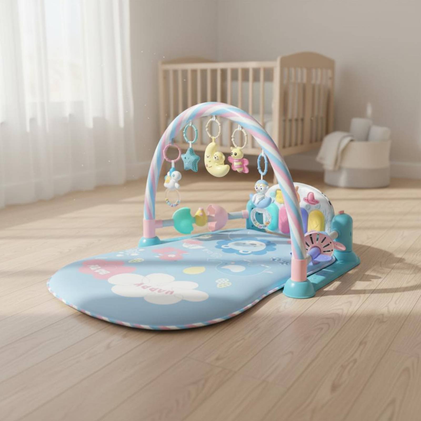 Baby Playpen with Piano Music  - Baby Nursery Bed recension och pris