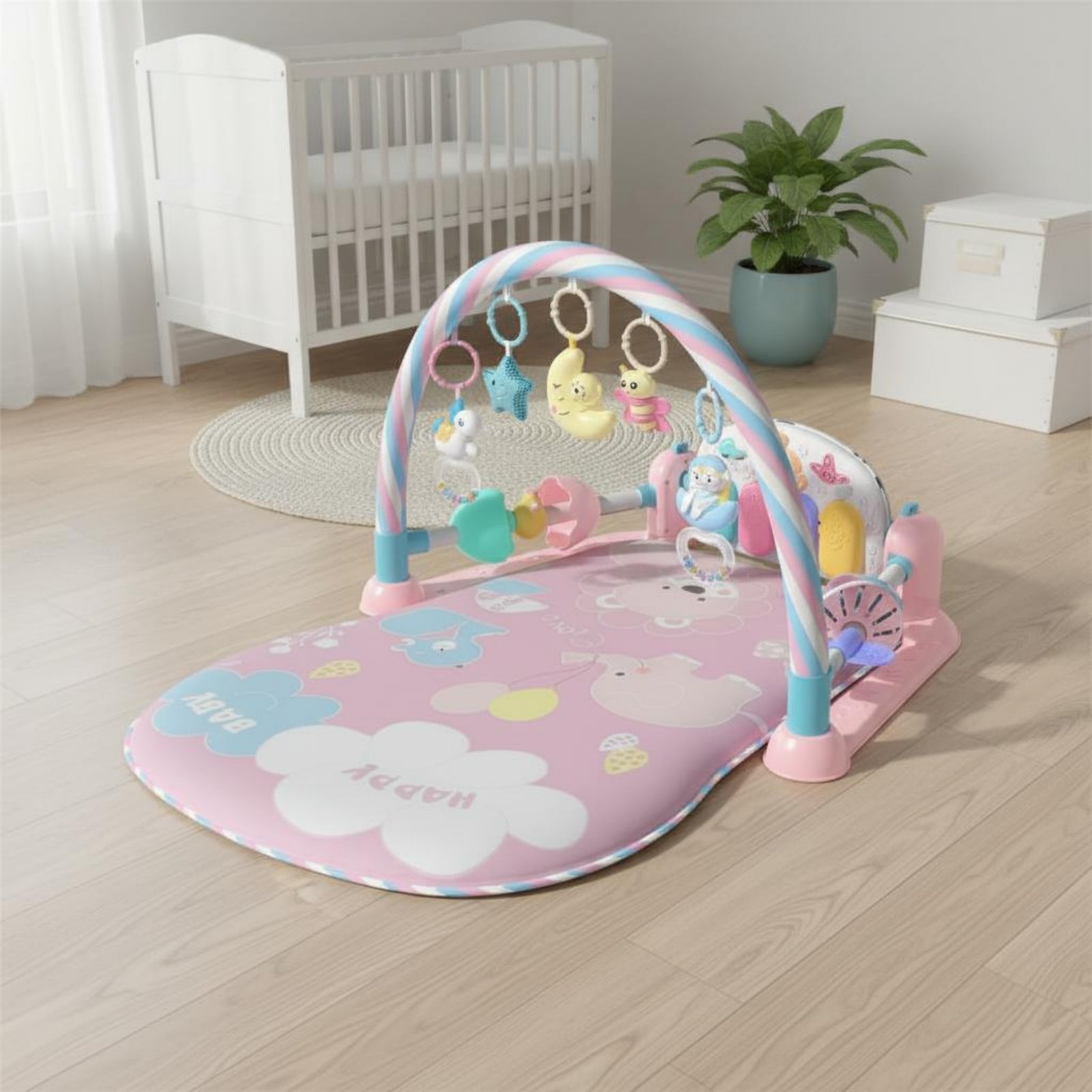 Baby Playpen with Piano Music  - Baby Nursery Bed recension och pris