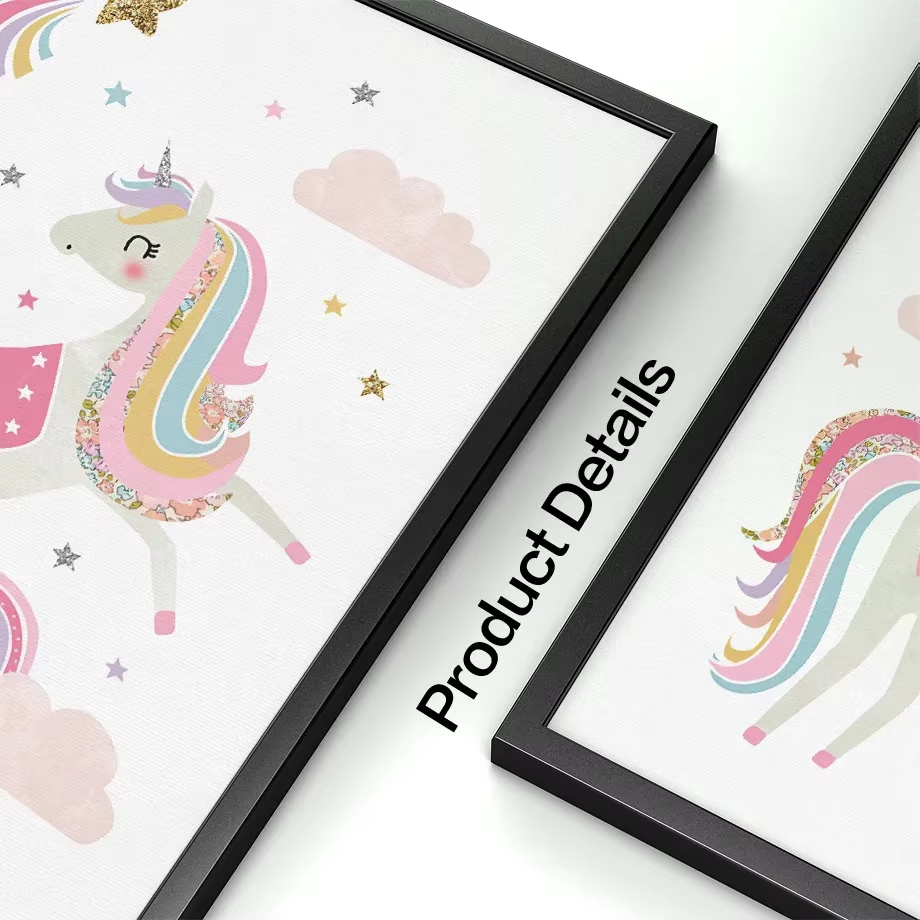 Pink Unicorn Rabbit Rainbow Cl - Baby Nursery Mirror recension och pris