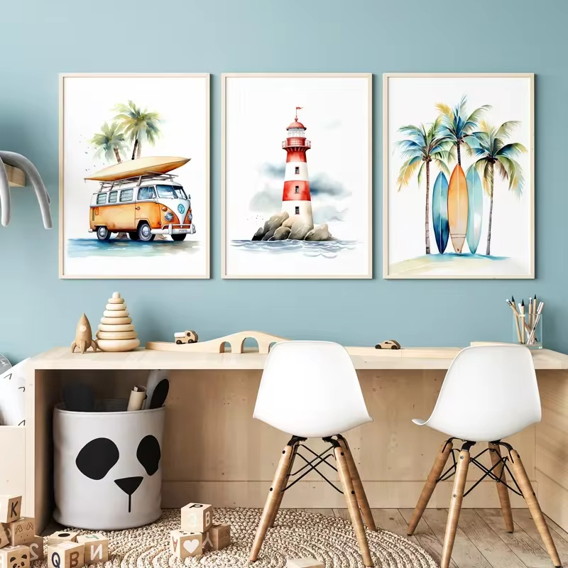 Surf Ocean Themed Nursery Beac - Baby Nursery Mirror recension och pris