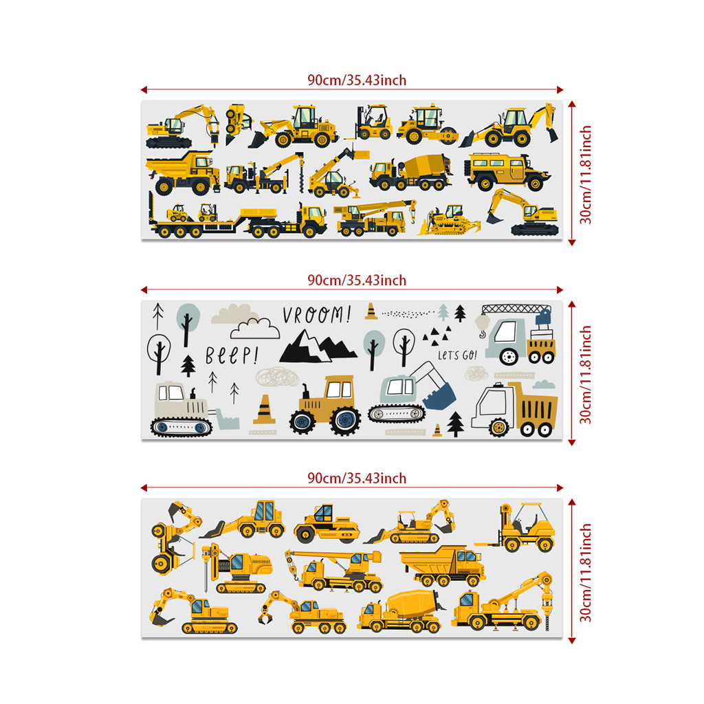 Cartoon Excavator Engineering  - Baby Nursery Decals recension och pris