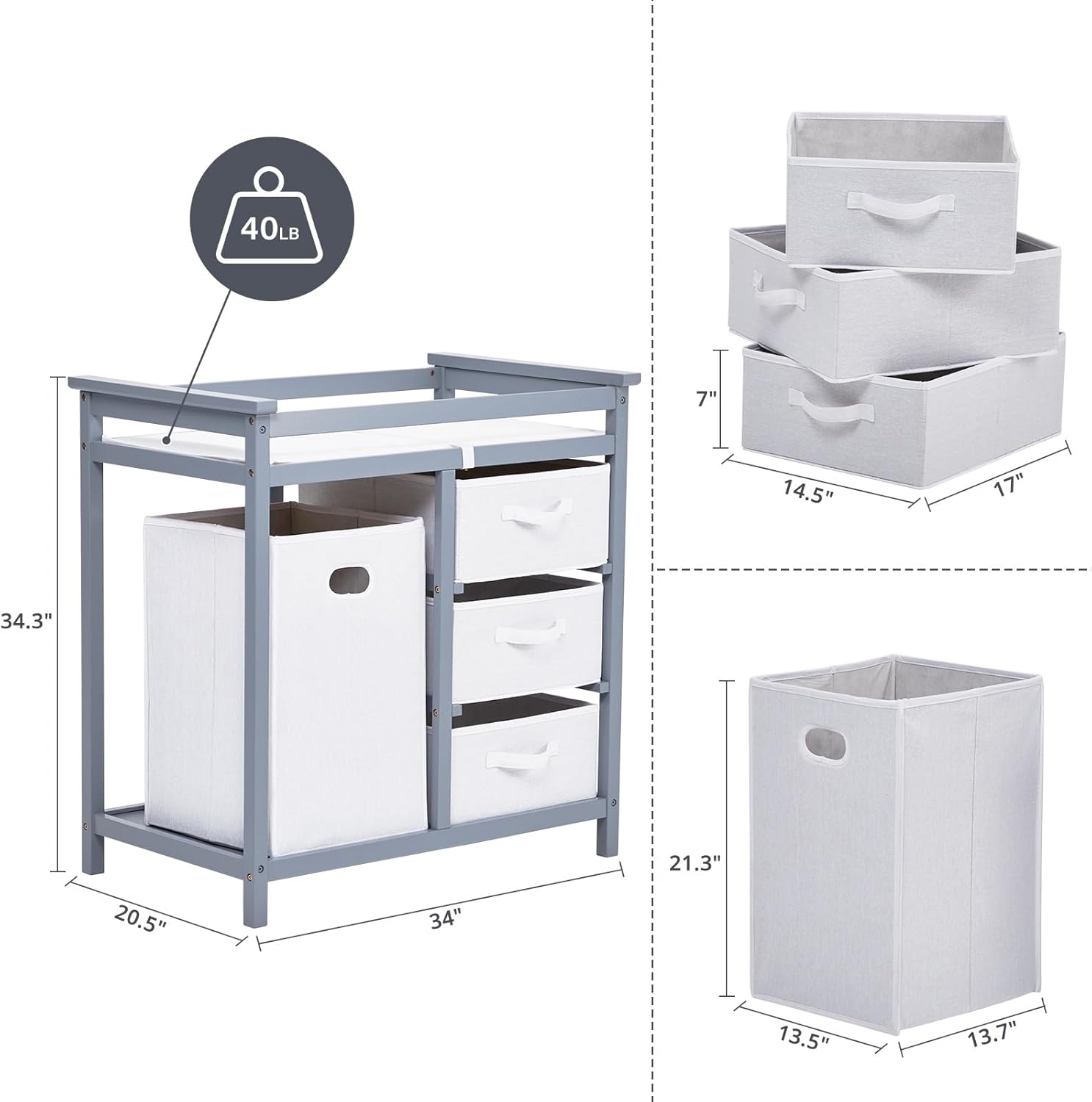 Baby Changing Table with Chang - Baby Nursery Unit recension och pris