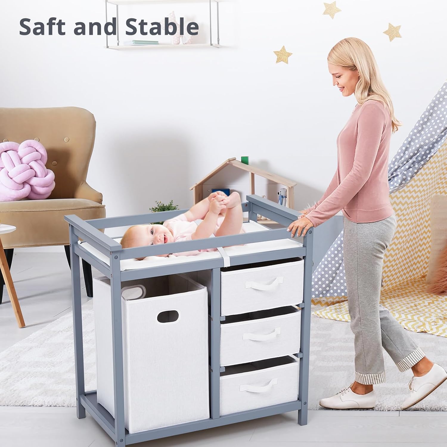 Baby Changing Table with Chang - Baby Nursery Unit recension och pris