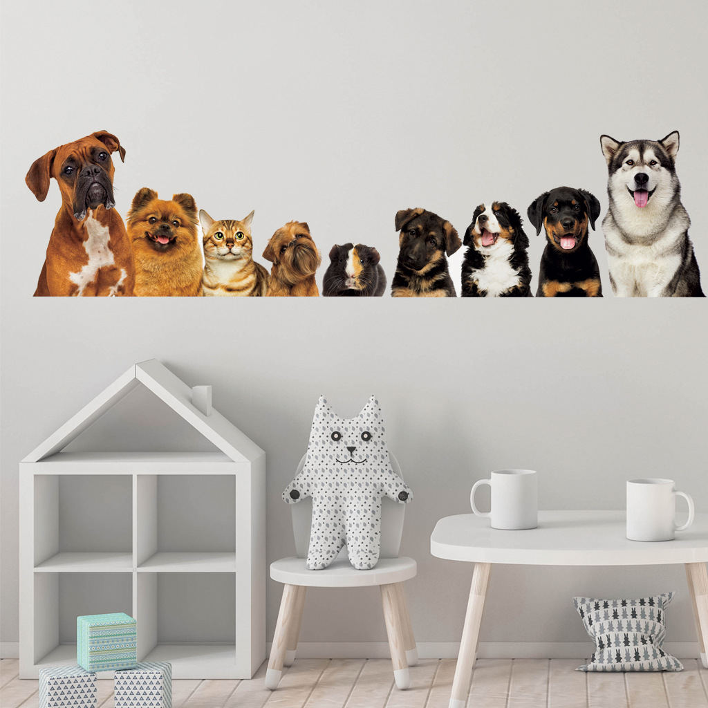 C30# 9 Cute Cats And Dogs Wall - Baby Nursery Decals recension och pris