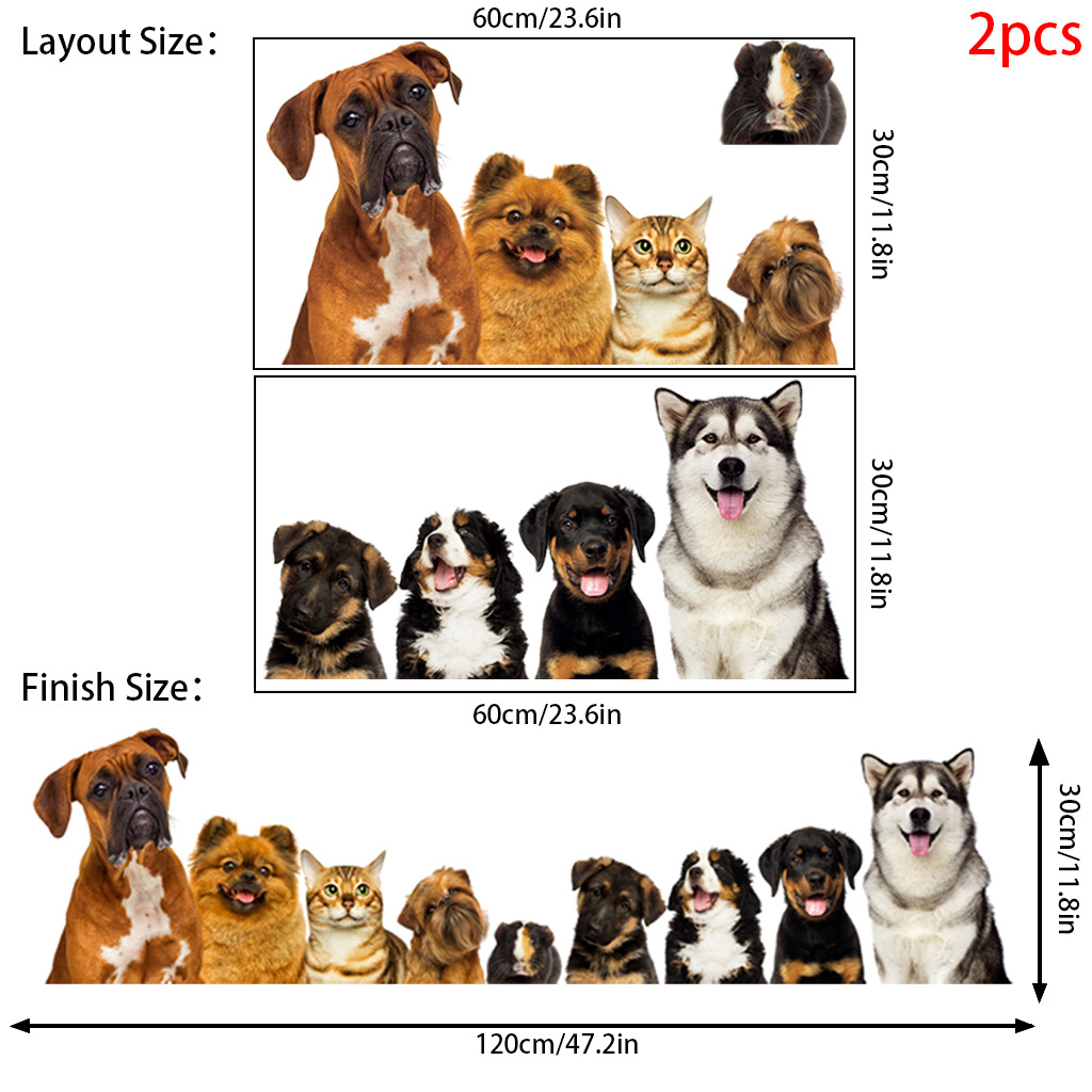 C30# 9 Cute Cats And Dogs Wall - Baby Nursery Decals recension och pris