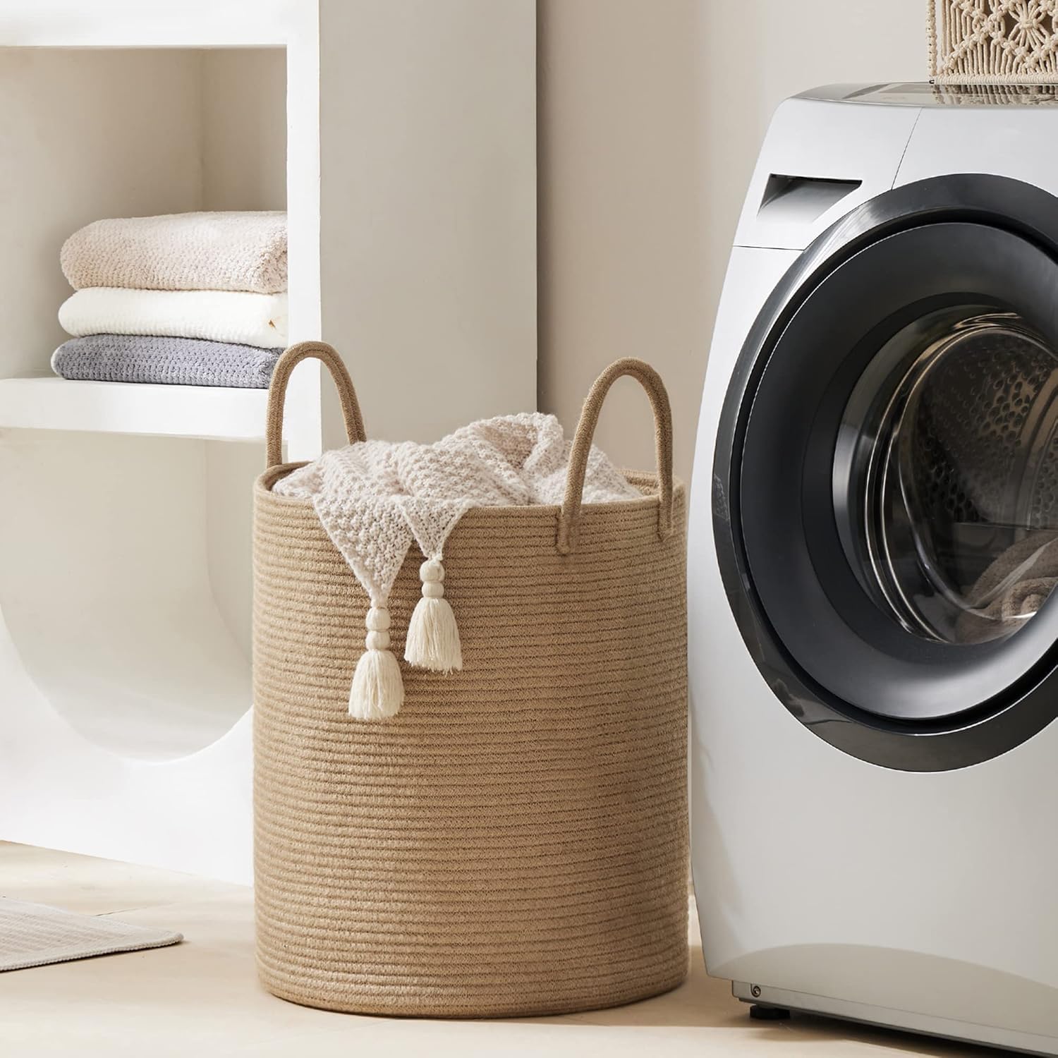 Large Storage Basket Tall Wove - Baby Nursery Basket recension och pris