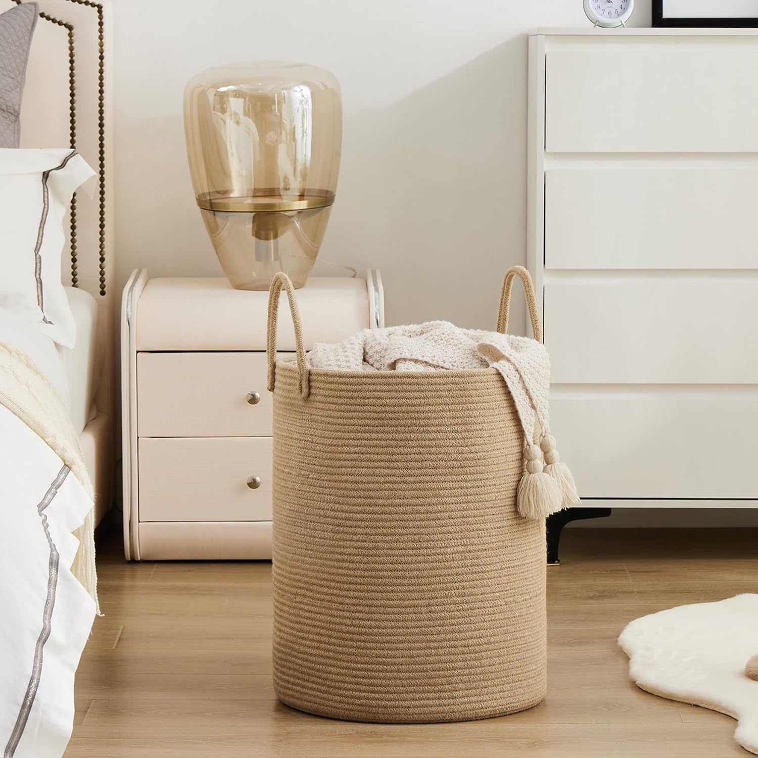 Large Storage Basket Tall Wove - Baby Nursery Basket recension och pris