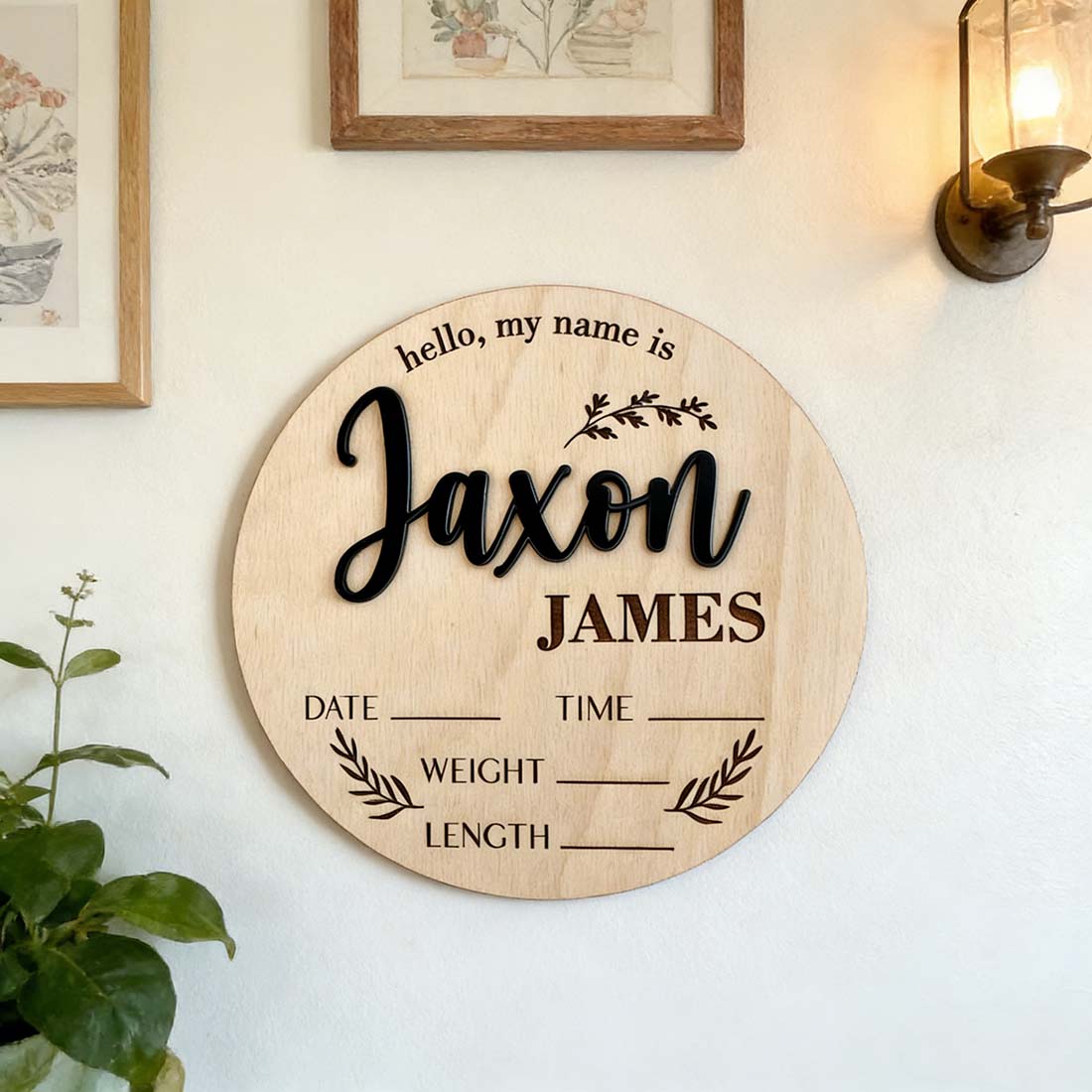 1Pc Custom Baby Announcement S - Baby Nursery Ornaments recension och pris