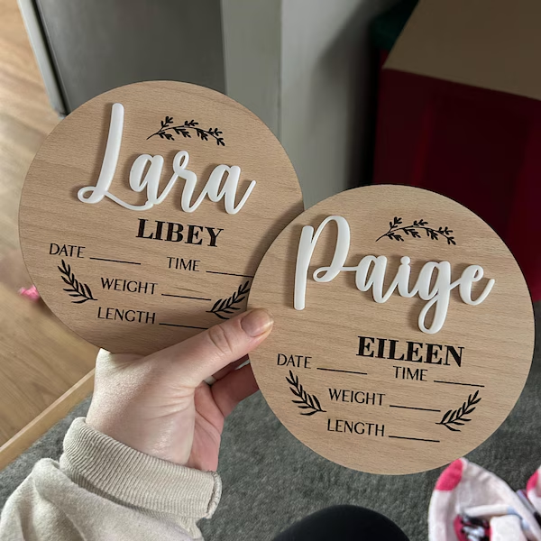 1Pc Custom Baby Announcement S - Baby Nursery Ornaments recension och pris