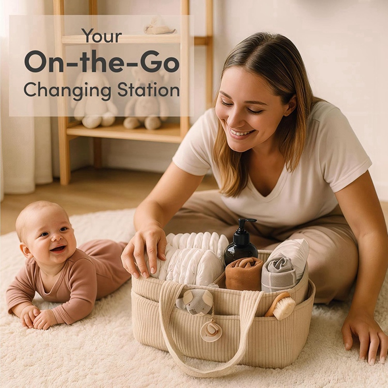 Baby Diaper Organizer for Chan - Baby Nursery Basket recension och pris