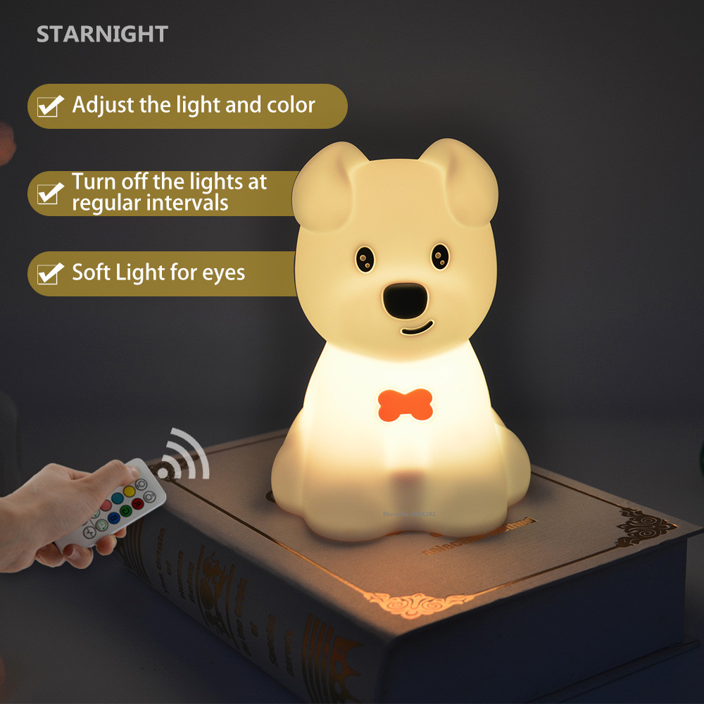 Dog LED Night Light Touch Sens - Baby Nursery Light recension och pris