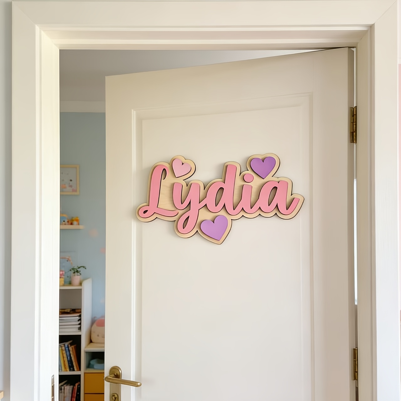 Personalized Gradient Heart Na - Baby Nursery Hanging Decor recension och pris