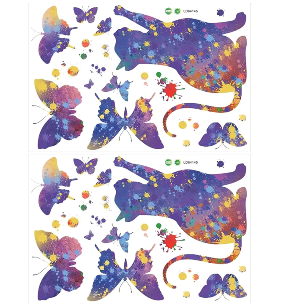 2 Sheets Cat Decal for Wall Bu - Wall Decal Nursery recension och pris