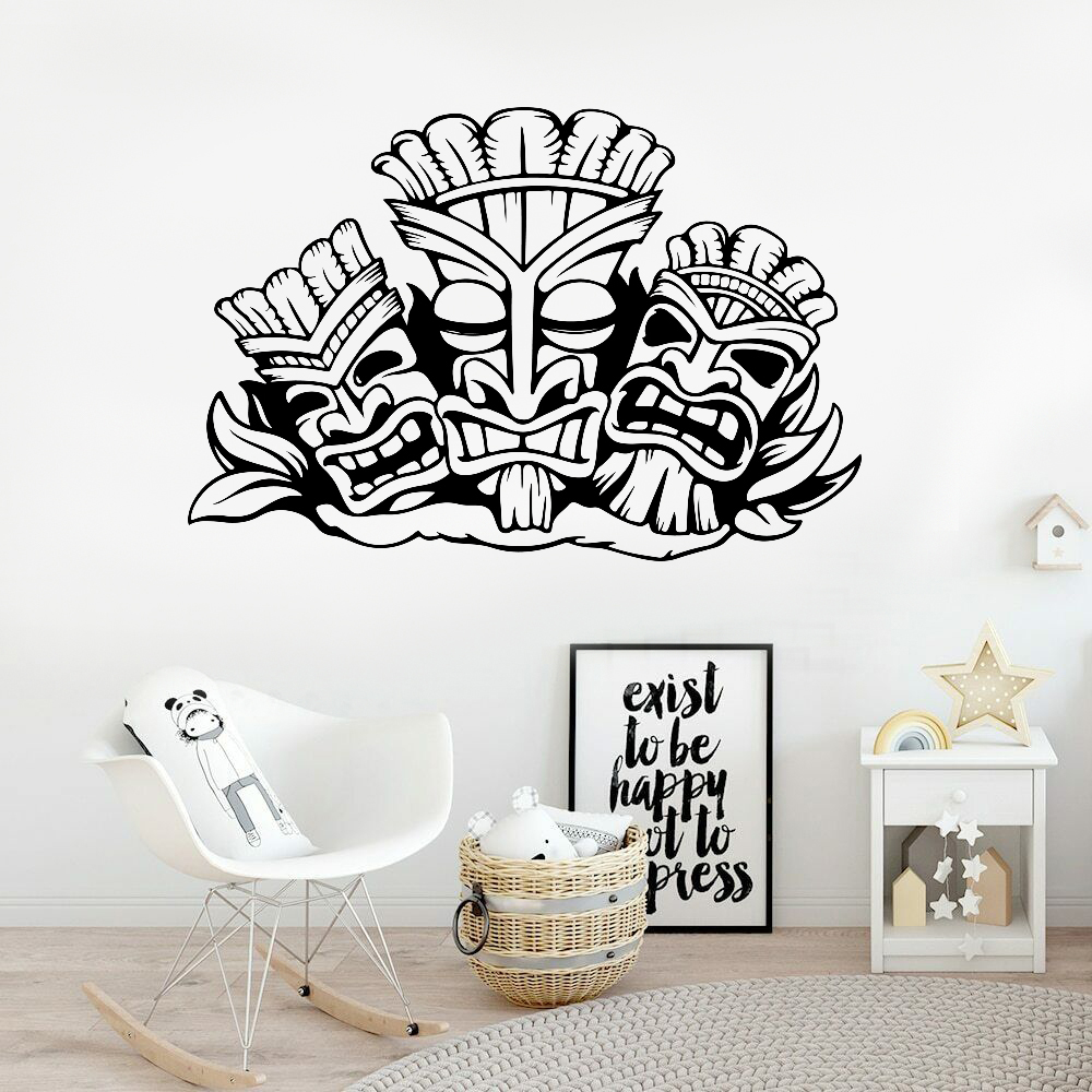 Hawaiian Totem Wall Sticker Al - Baby Nursery Decals recension och pris