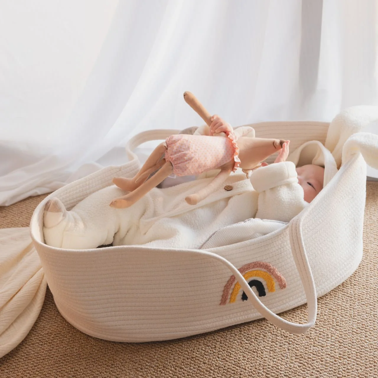 Portable Baby Carrying Basket  - Baby Nursery Basket recension och pris