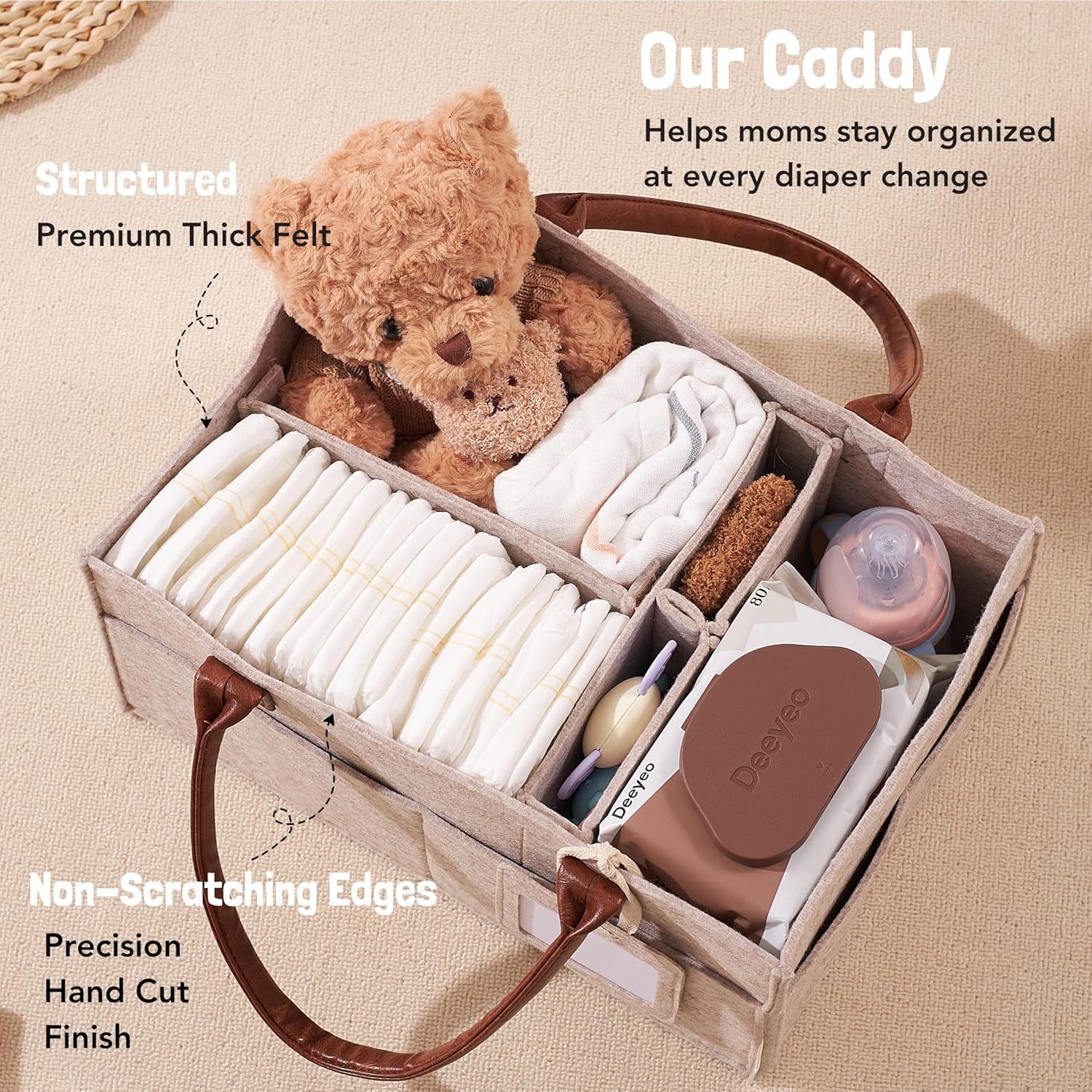 Baby Felt Storage Nursery Orga - Baby Nursery Basket recension och pris