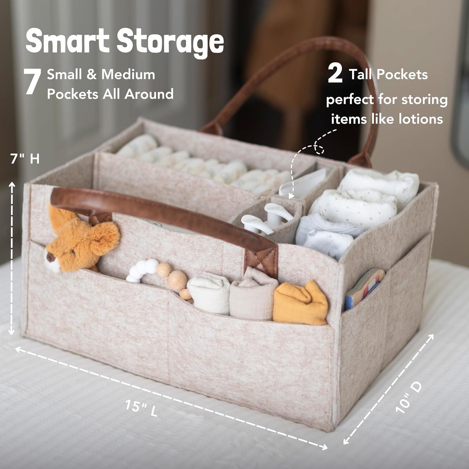 Baby Felt Storage Nursery Orga - Baby Nursery Basket recension och pris