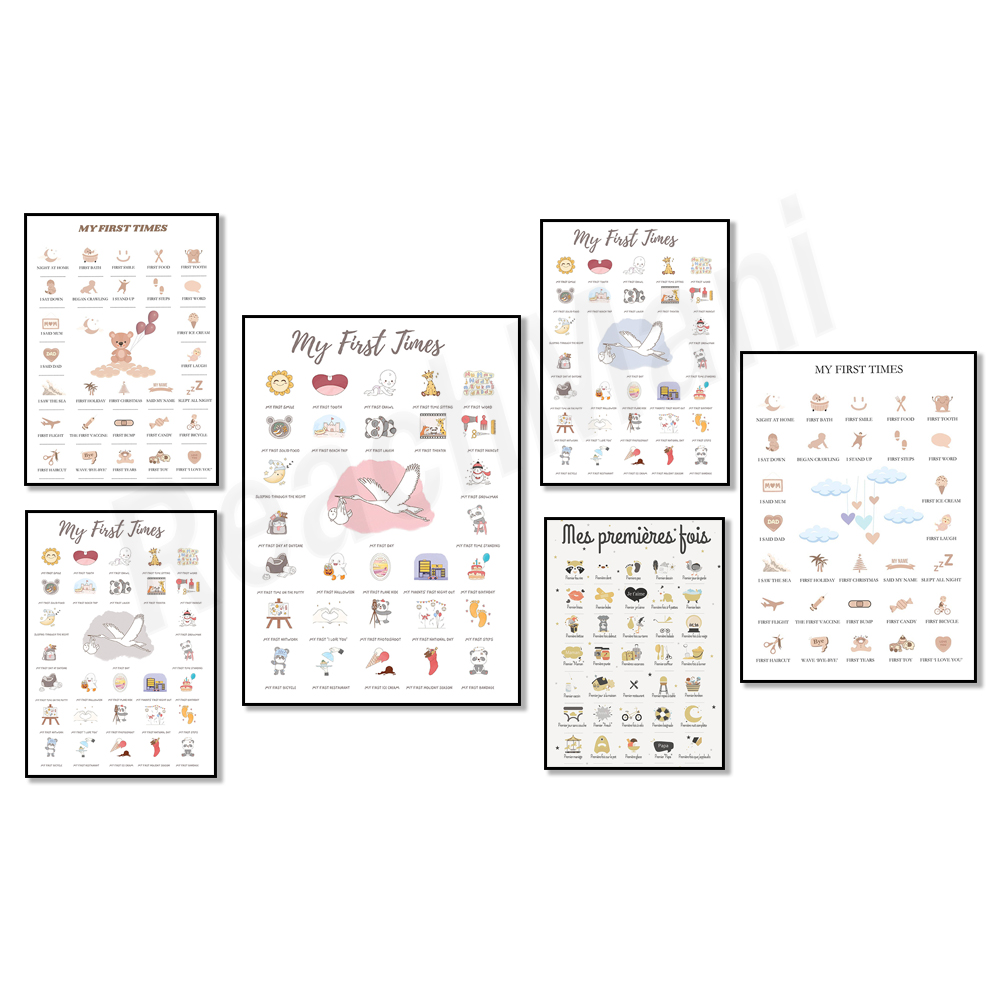 First time baby posters, poste - Baby Nursery Mirror recension och pris