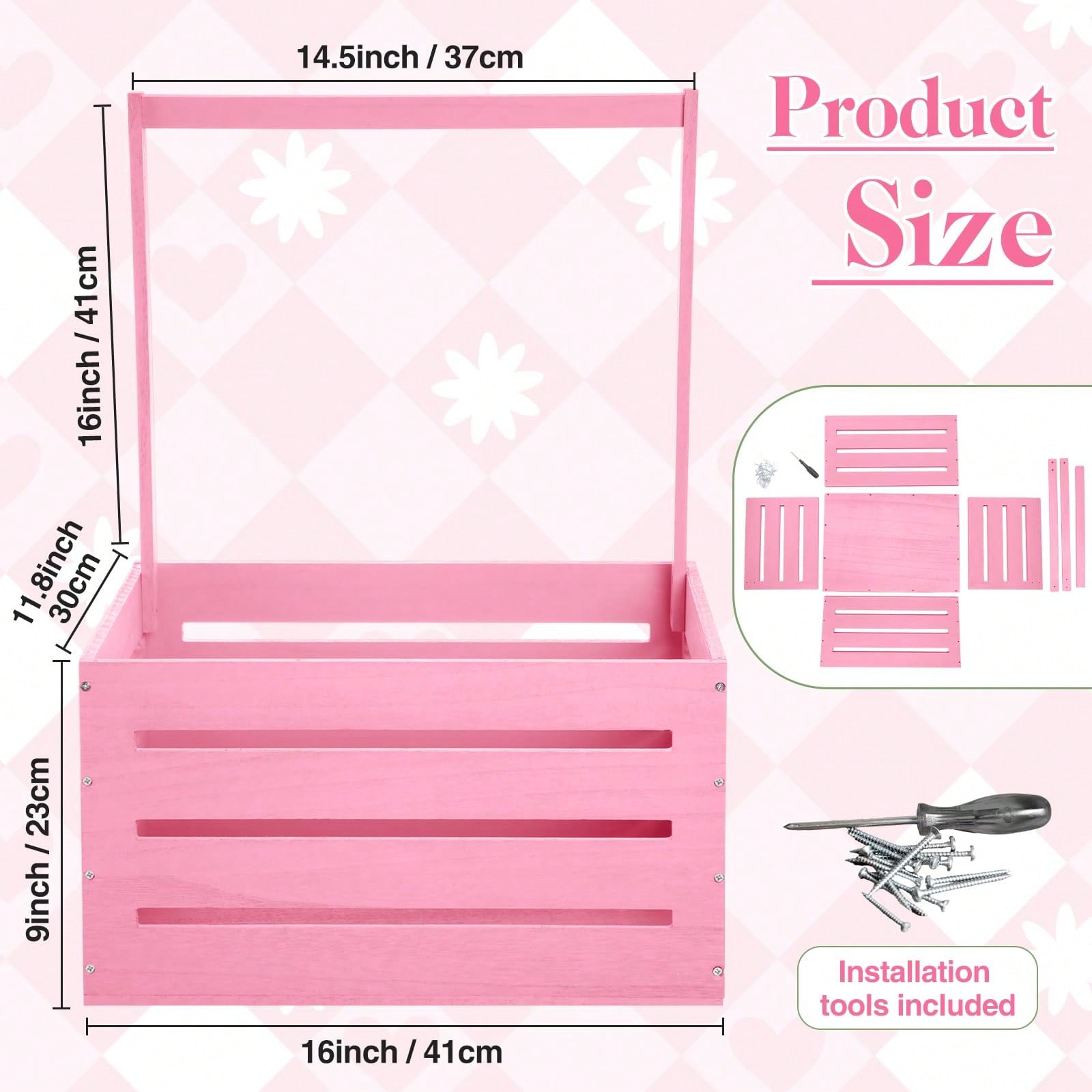Wooden Baby Shower Crate Close - Baby Nursery Unit recension och pris