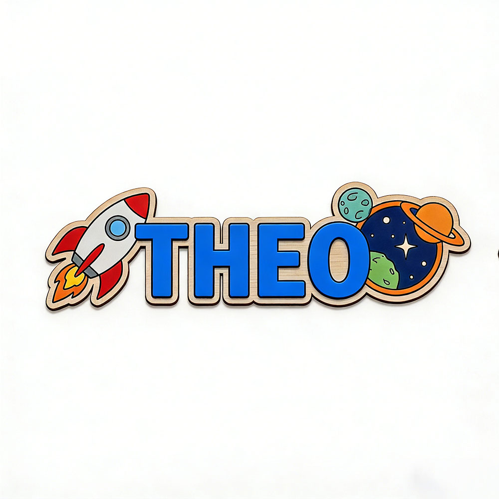 Personalized Space Rocket Name - Baby Nursery Ornaments recension och pris