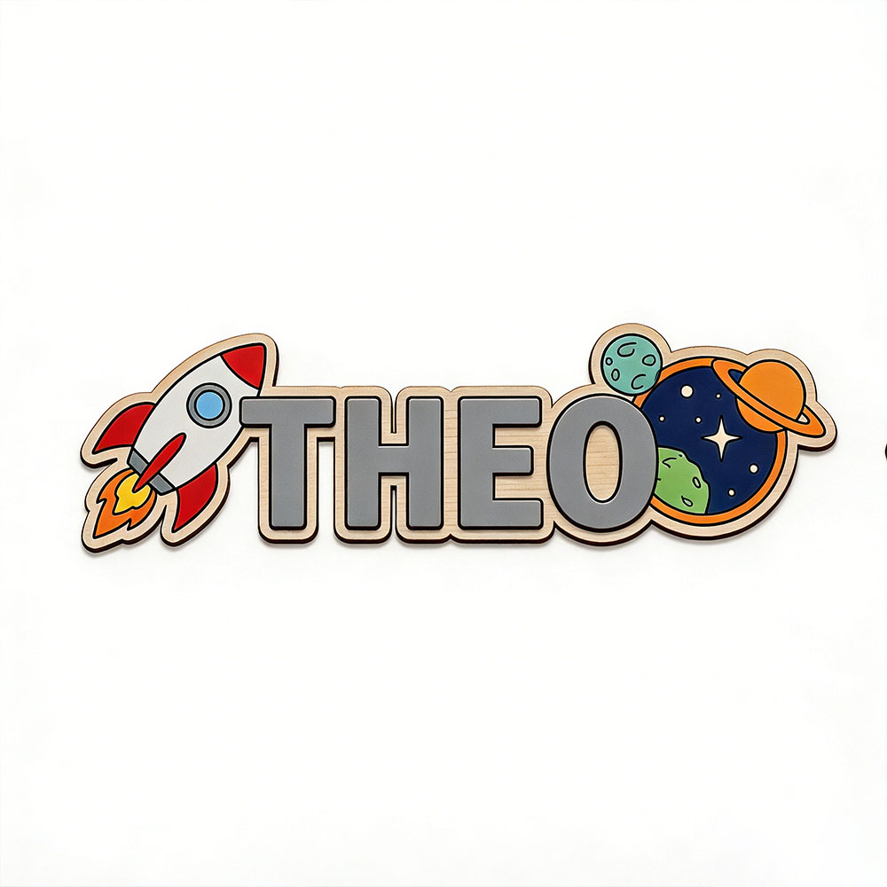 Personalized Space Rocket Name - Baby Nursery Ornaments recension och pris
