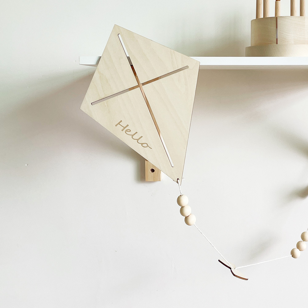 INS Nordic Wooden Kite Wall Or - Baby Nursery Hanging Decor recension och pris