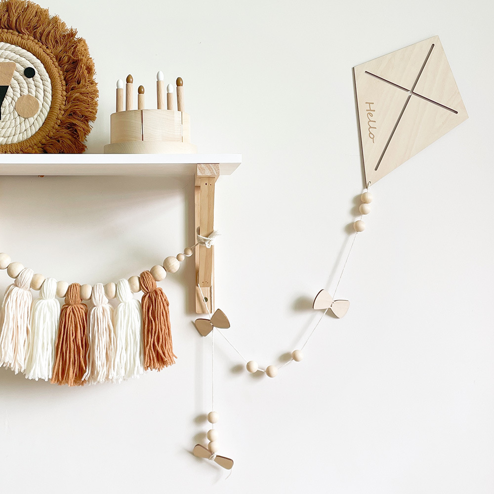INS Nordic Wooden Kite Wall Or - Baby Nursery Hanging Decor recension och pris