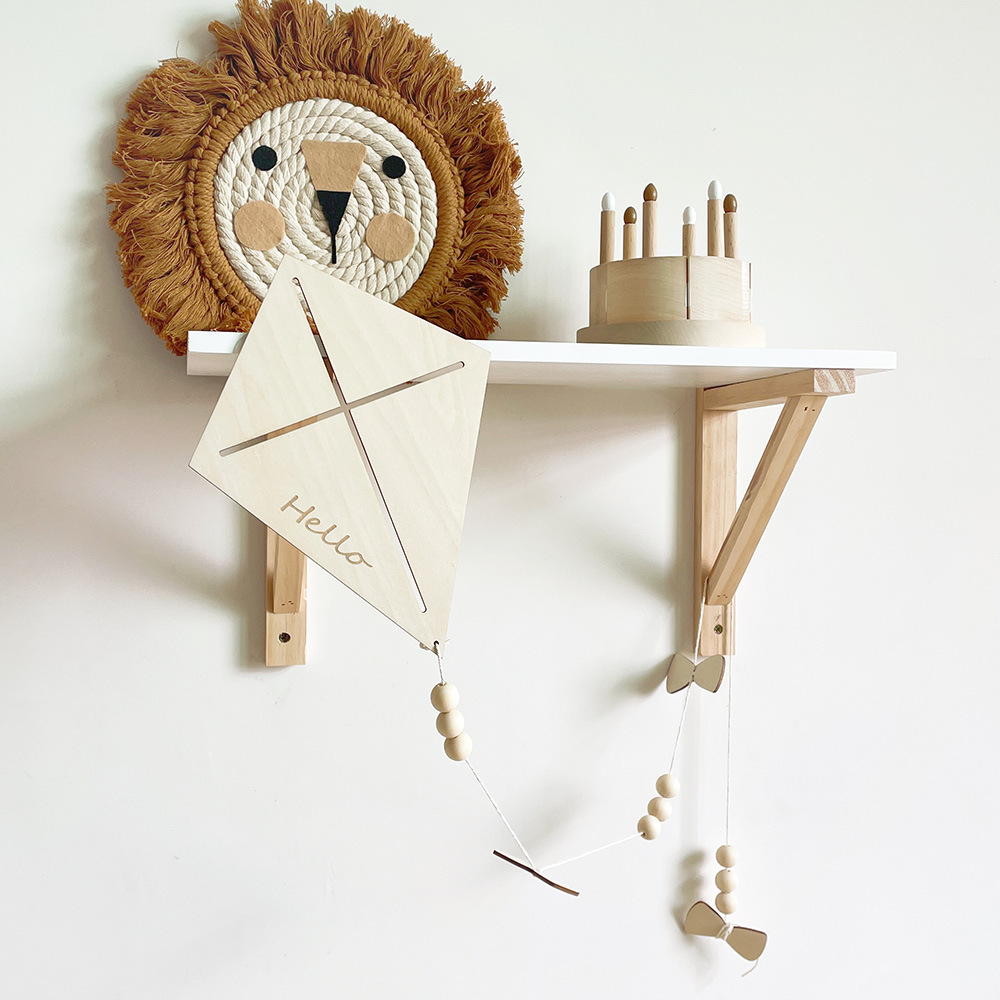 INS Nordic Wooden Kite Wall Or - Baby Nursery Hanging Decor recension och pris
