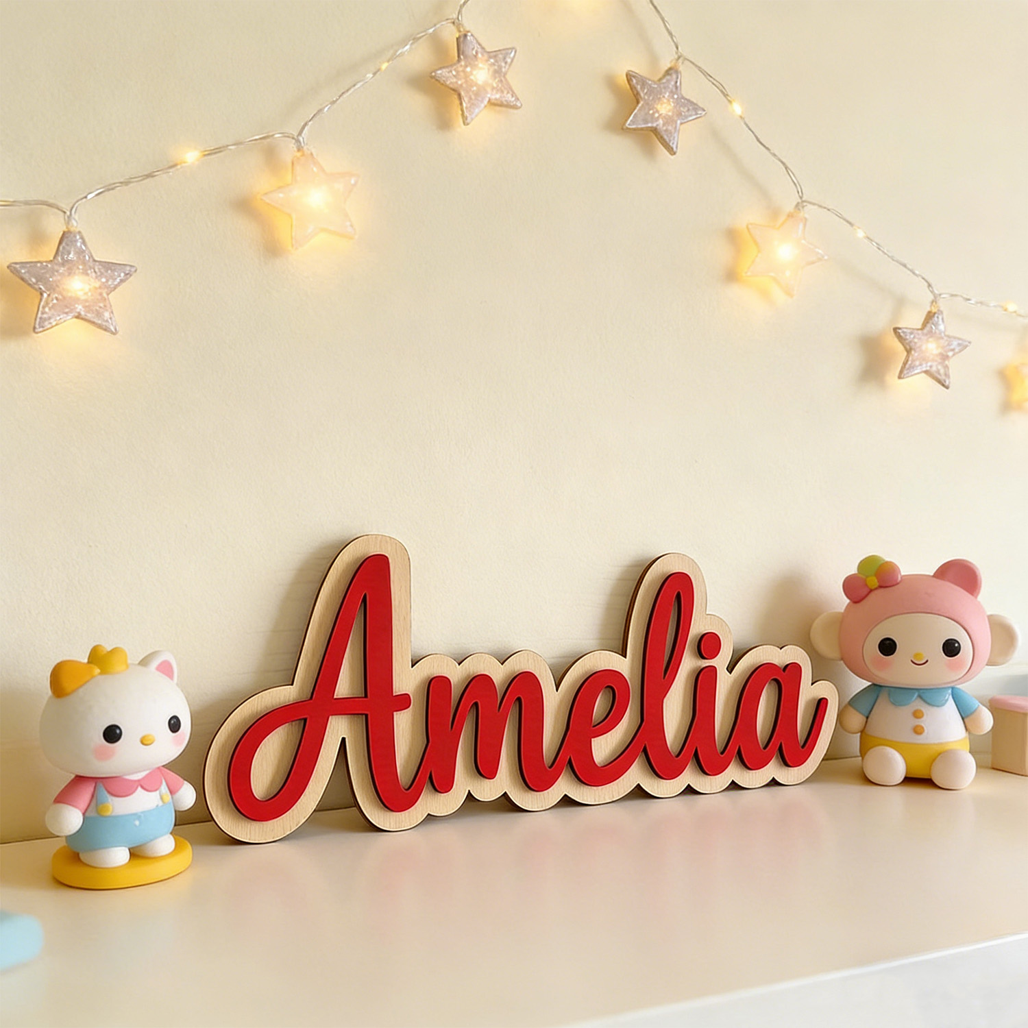 1pc Customized Double-layer Wo - Baby Nursery Ornaments recension och pris