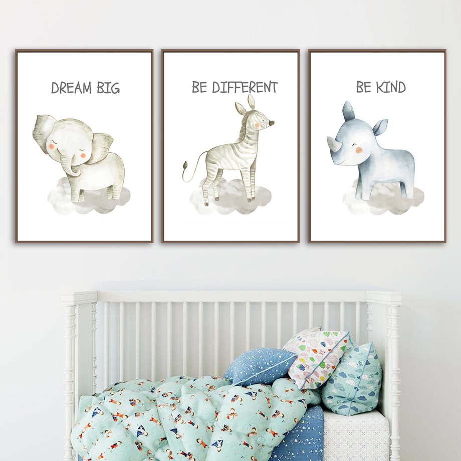 Nursery Wall Art Canvas Painti - Baby Nursery Mirror recension och pris