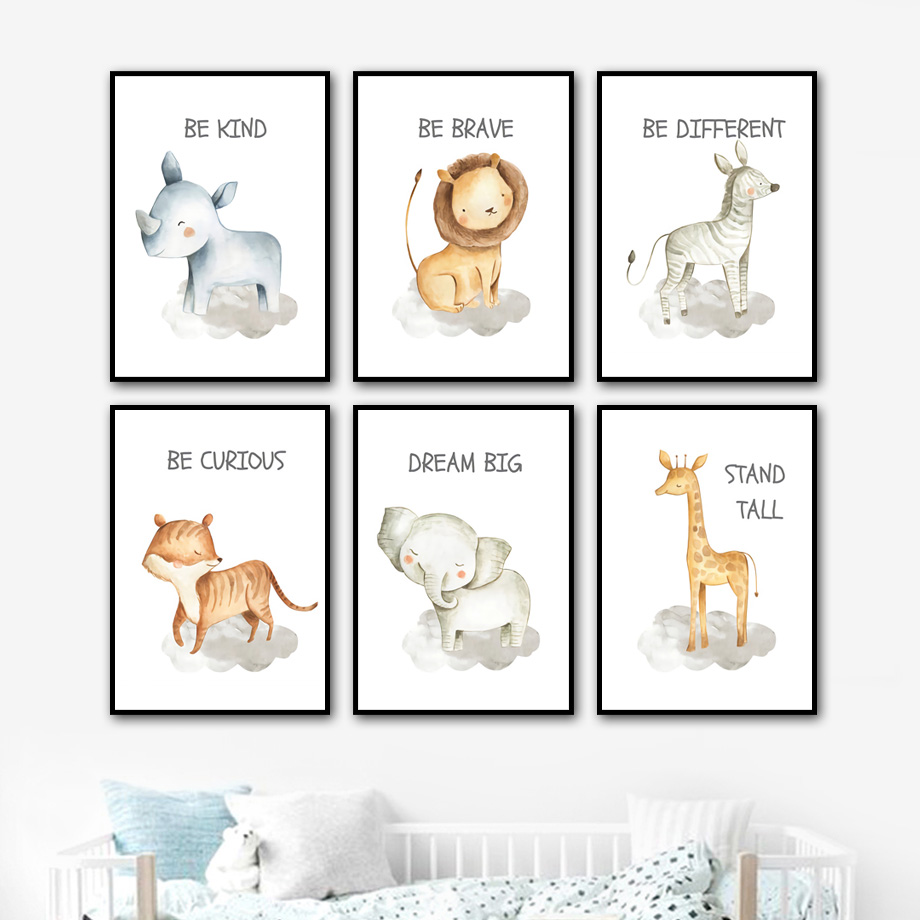 Nursery Wall Art Canvas Painti - Baby Nursery Mirror recension och pris