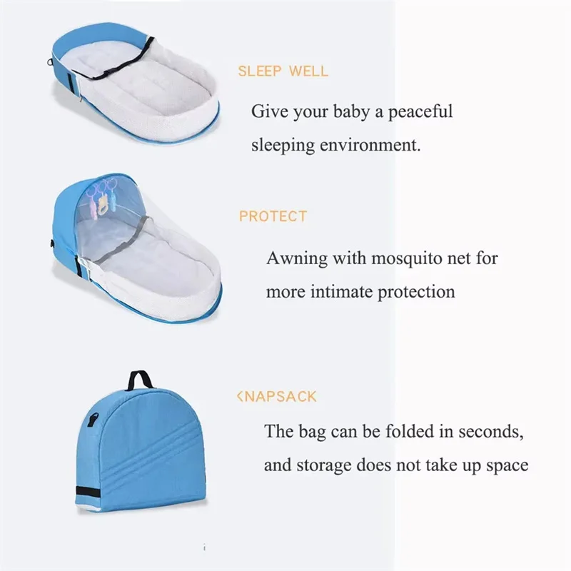 Baby Bed Convenient Folding An - Baby Nursery Bed recension och pris