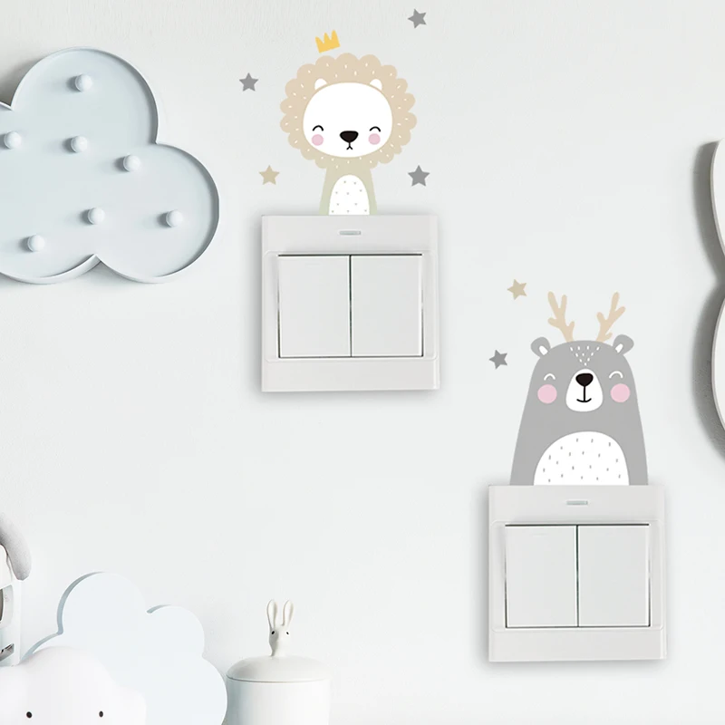 6 pcs boho-style cheerful anim - Wall Decal Nursery recension och pris