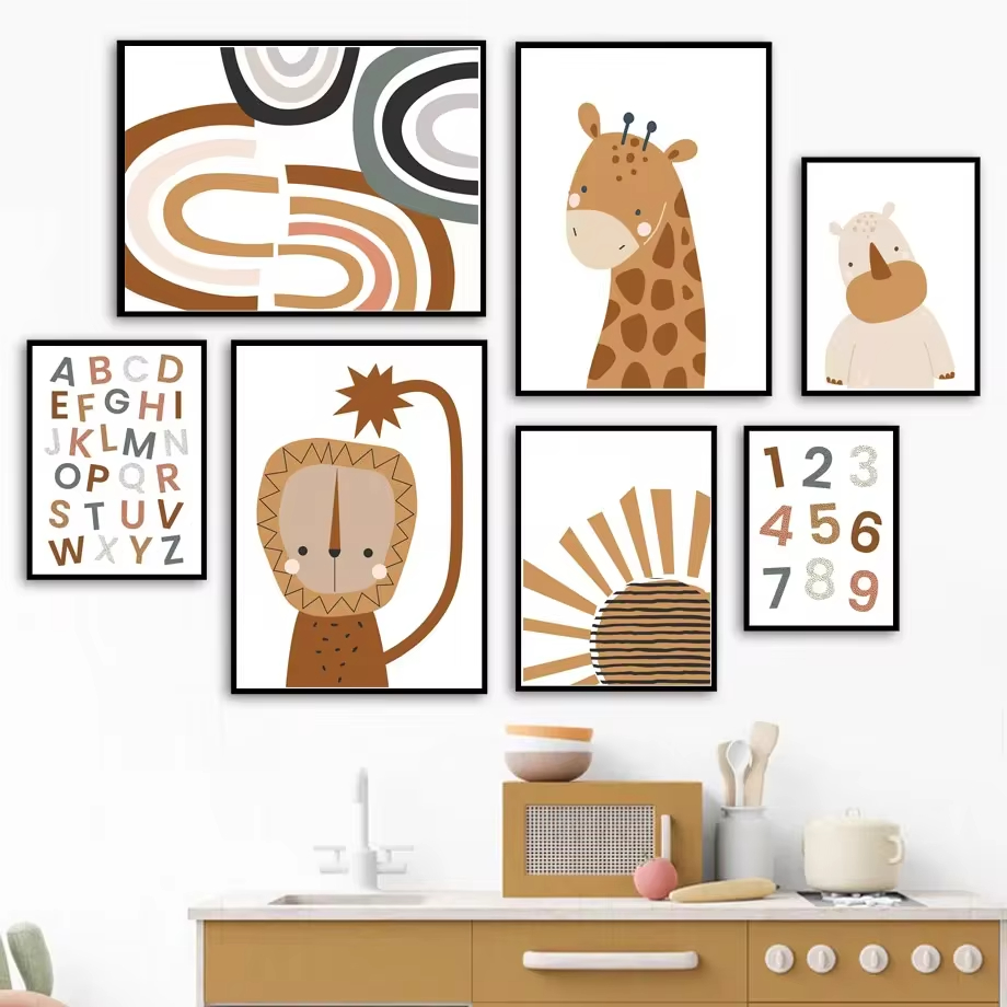 Rainbow Sun Lion Dinosaur Alph - Baby Nursery Mirror recension och pris