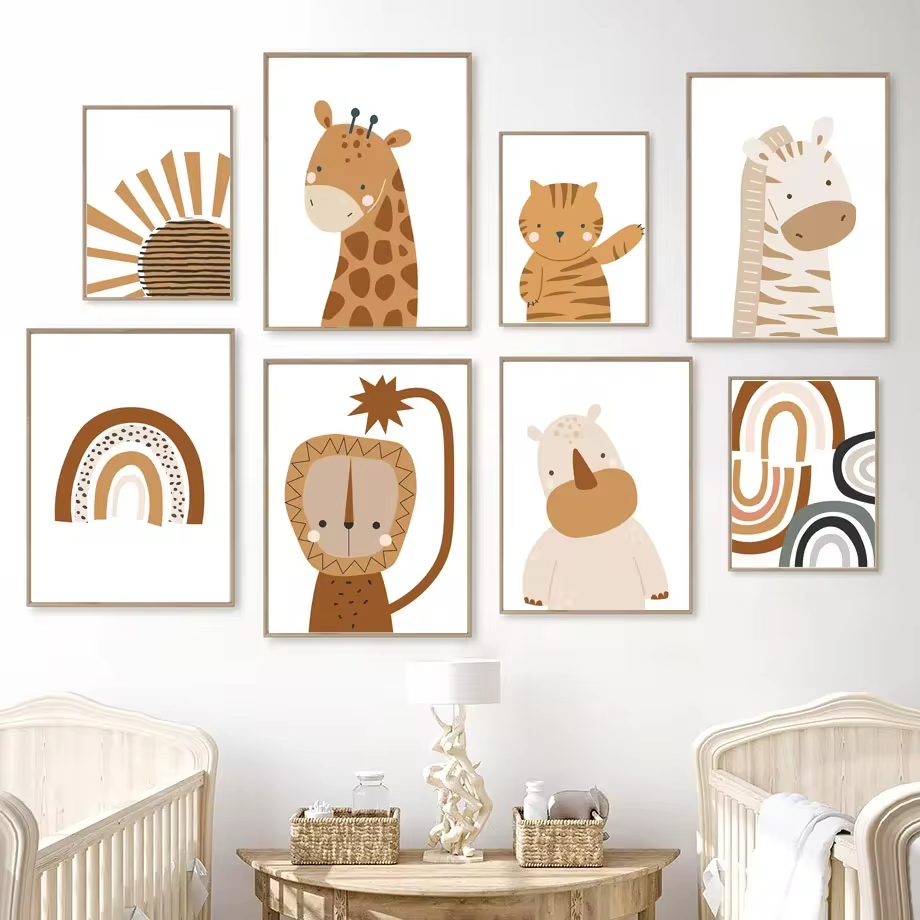 Rainbow Sun Lion Dinosaur Alph - Baby Nursery Mirror recension och pris