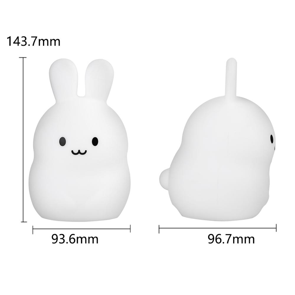 Touch Sensor Rabbit Night Ligh - Baby Nursery Light recension och pris
