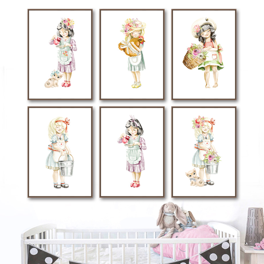 Cute Baby Girl Flower Cat Chic - Baby Nursery Mirror recension och pris