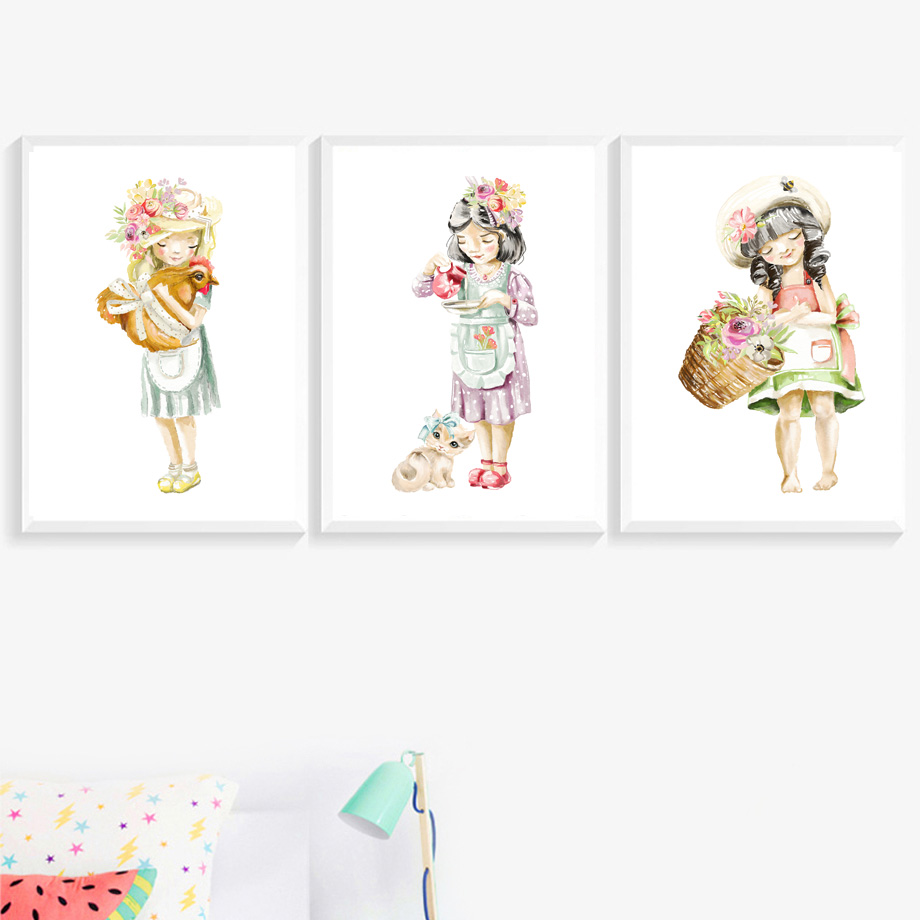 Cute Baby Girl Flower Cat Chic - Baby Nursery Mirror recension och pris