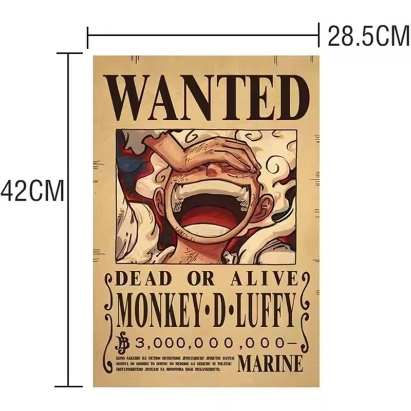 Anime One Piece Bounty Wanted  - Wall Decal Nursery recension och pris