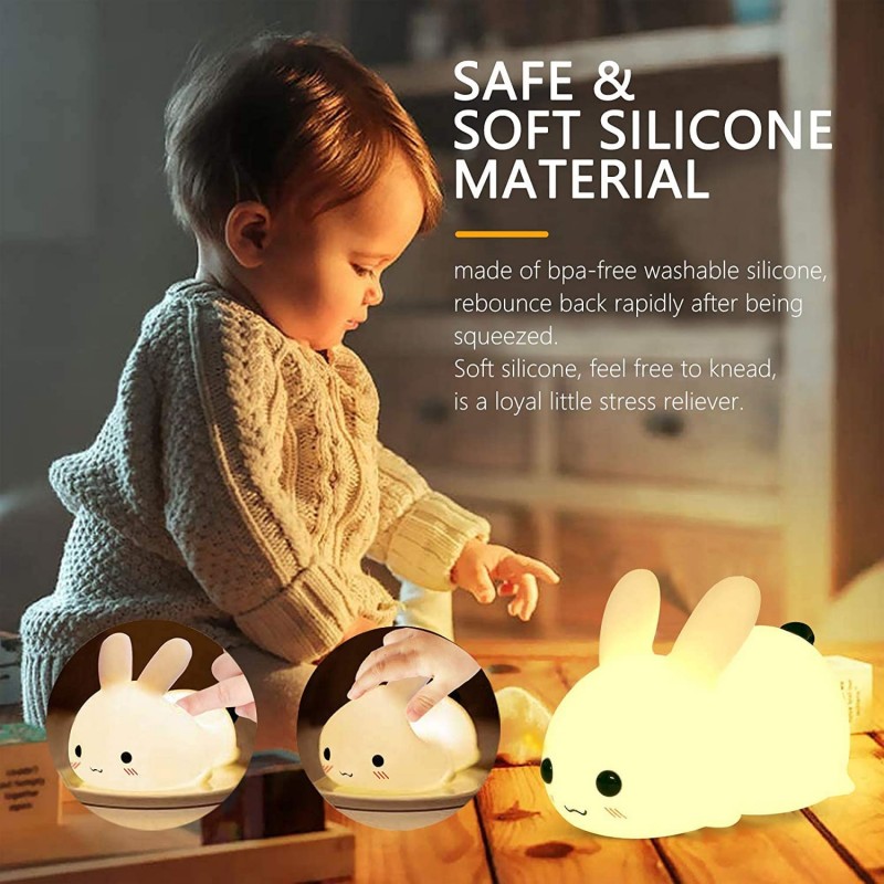 LED Rabbit Night Light Remote  - Baby Nursery Light recension och pris