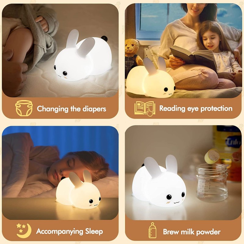LED Rabbit Night Light Remote  - Baby Nursery Light recension och pris